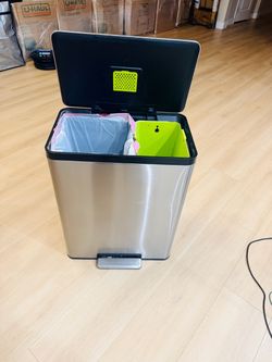 Stainless Steel Dual Compartment Step Trash Can