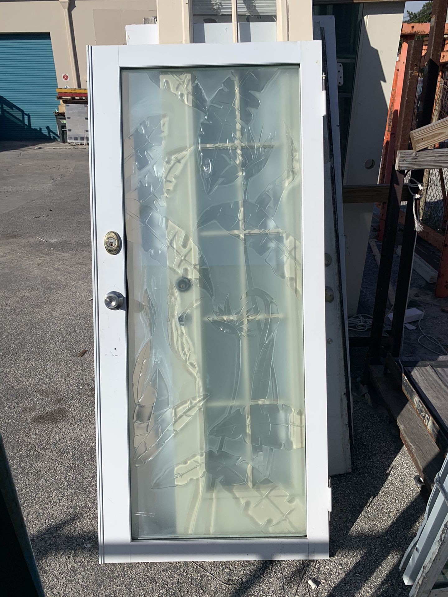 Front exterior aluminum door