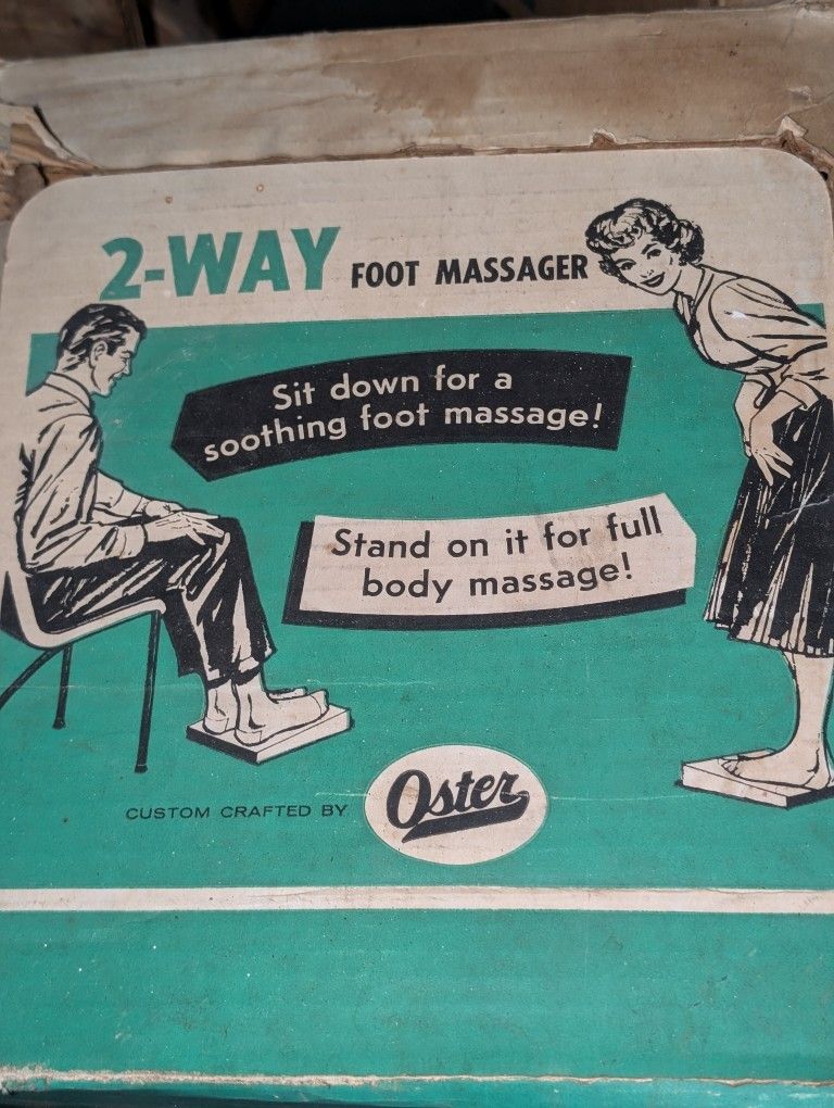 Vintage 2 Way Electric Foot Massager. Sit Or Stand. Needs Wiped Down. Good For Tired Feet, Muscles.