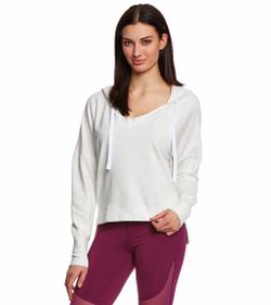 Alo Yoga Fluid Tunic Long Sleeve Hoodie Ivory Sz. S
