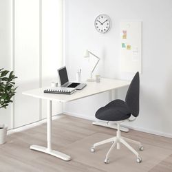 White IKEA Desk