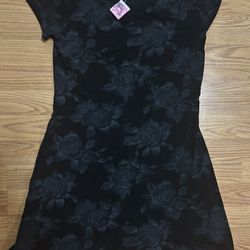JOULE Black Floral Roses Women's L Large USA