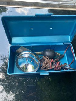 Vintage light with carrying case