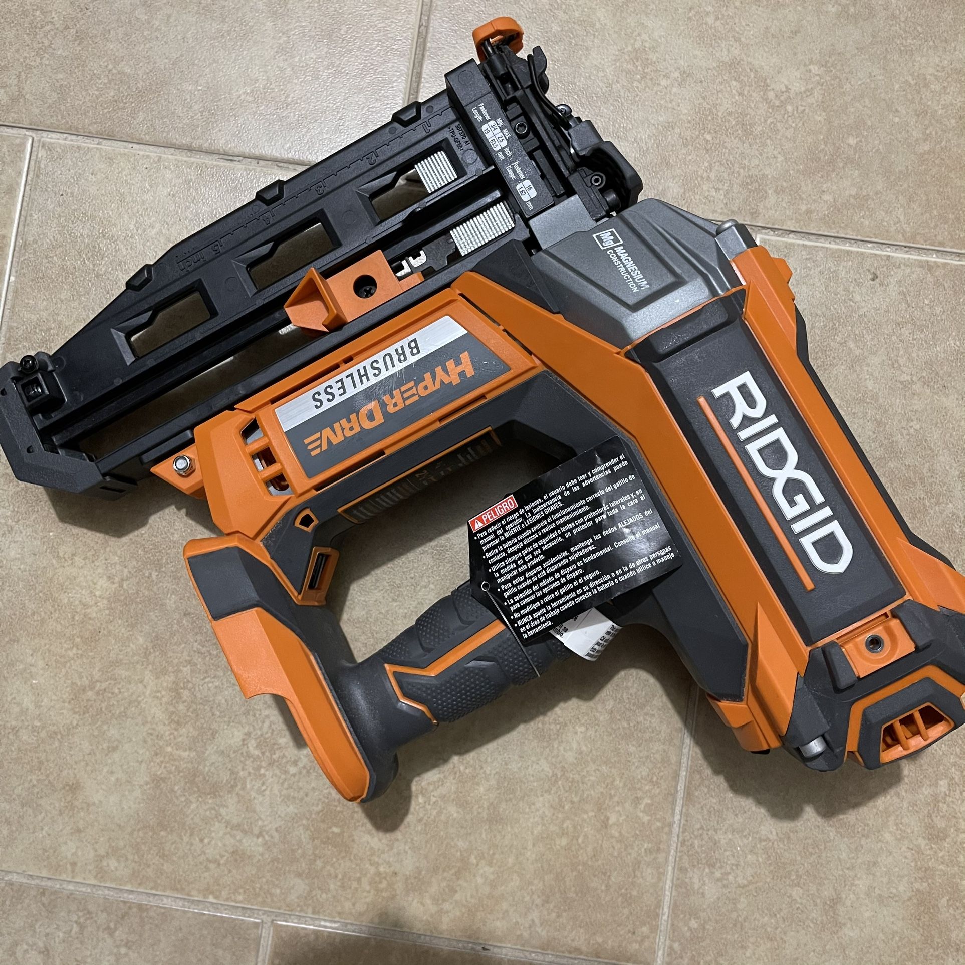 Ridgid 18v Brushless 16ga Finish Nailer(tool Only)