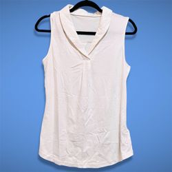Women’s Sleeveless V Neck Casual Collar Shirt
