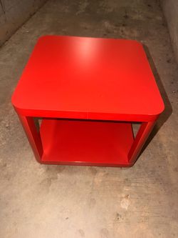 Red side table