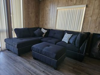 Couch with ottoman in excellent condition.