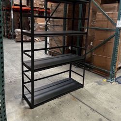 New In Box 4 Tiers Black 47.2"X17.8"X72" Metal shelves Storage