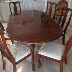 Dining room table 6 chairs custom-made