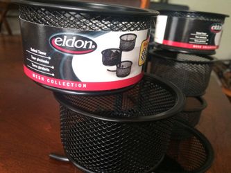Eldon metal mesh swivel organizer
