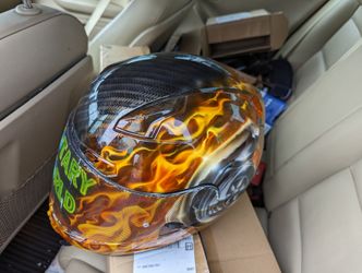 Custom Air Brushed Moto Helmet 