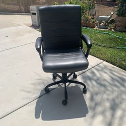 Gray Leather Office Chair 