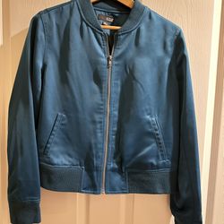 Bomber blue jacket