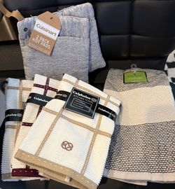 New Lot Of 3 Calphalon& 1 Kate Spade Kitchen Towels& 2 HotPads Please Read Post Before Messaging