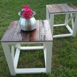 Rustic end tables