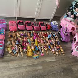 Barbies And Barbie Cars