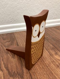 Cute Handmade Owl Doorstop Wood Hand Painted