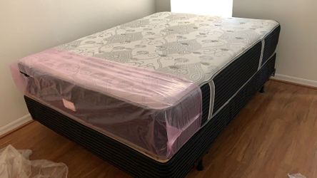 New queen mattress and box spring 2 pc bed frame is not included