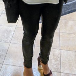 Black Faux Leather Jeggings
