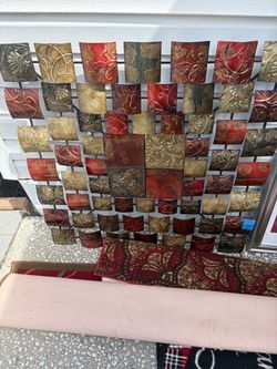 Large Metal Wall Art Tile Sculpture