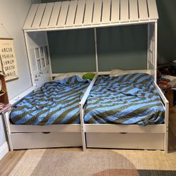 Twin Beds Attach For Kids