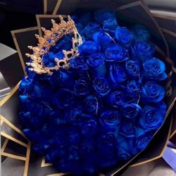 Blue Roses Bouquet/Ramos Buchones De Rosas Azules