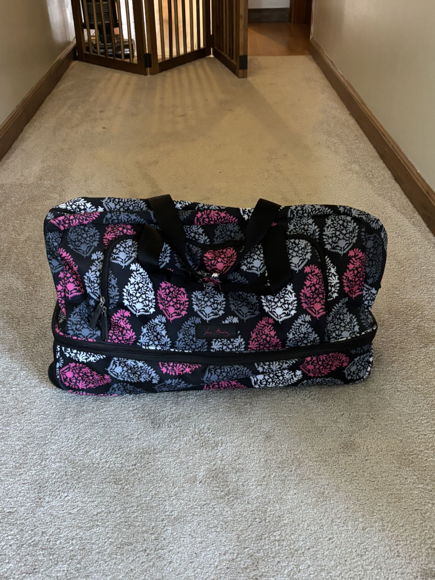 Vera Bradley 22" Wheeled Rolling Duffle Carry On Travel Bag