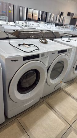 Whirlpool front load washer & electric dryer