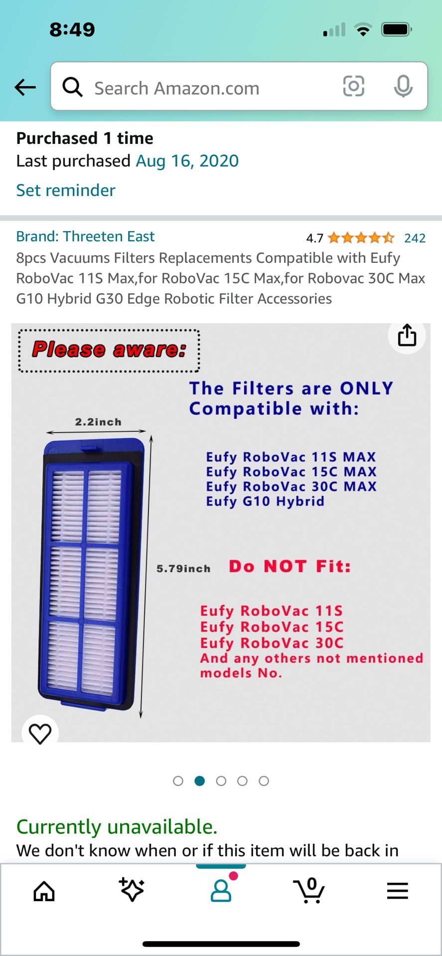 Hepa Filter Replacement For Eufy 30c Max Vacuum