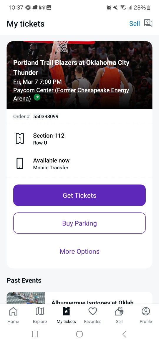 Thunder Tickets