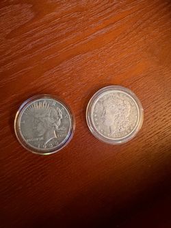 Morgan and Peace dollar