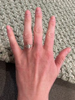 1.2ct Moissanite Engagement Ring: Pear Shaped