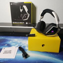 New CORSAIR VOID RGB ELITE Wireless Gaming Headset – 7.1 Surround Sound – Omni-Directional Microphone – Microfiber Mesh Earpads – Up to 40ft Range – i