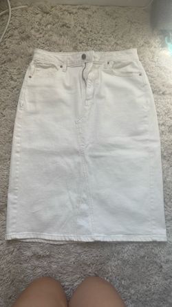 Brand new cream denim skirt
