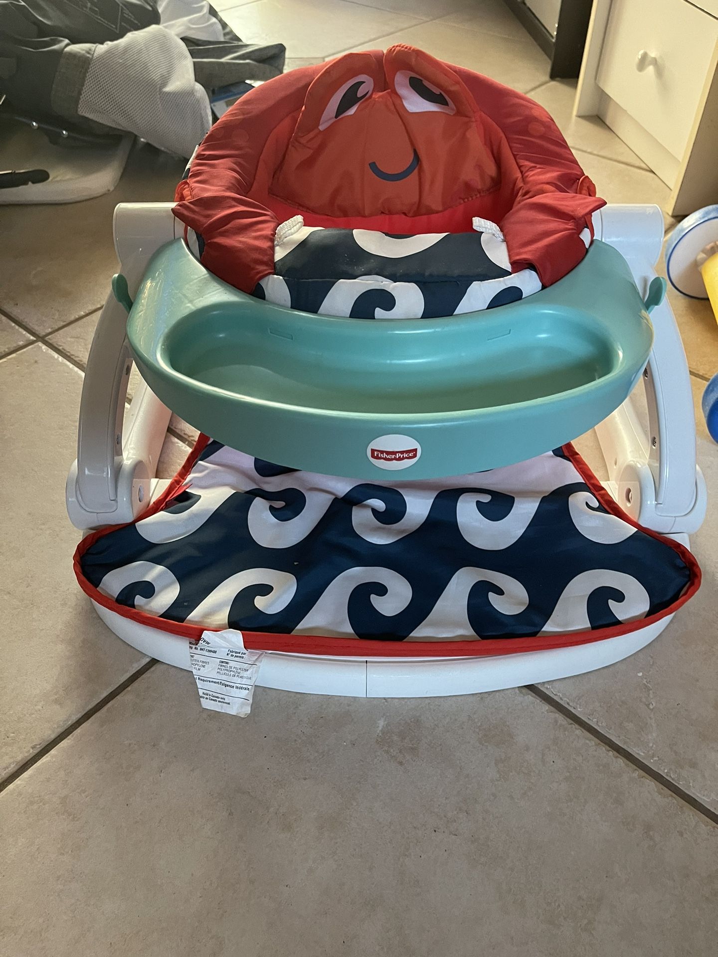 Fisher Price Crab Sit Me Up Baby Chair With Snack Tray