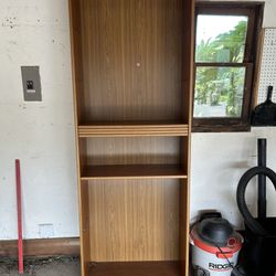 Tall Wooden Bookcase /  Shelves