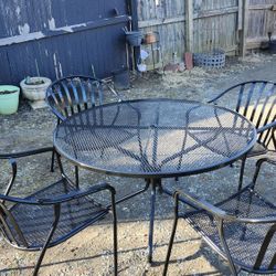 Table 4 Chairs Metal For Outdoor 
