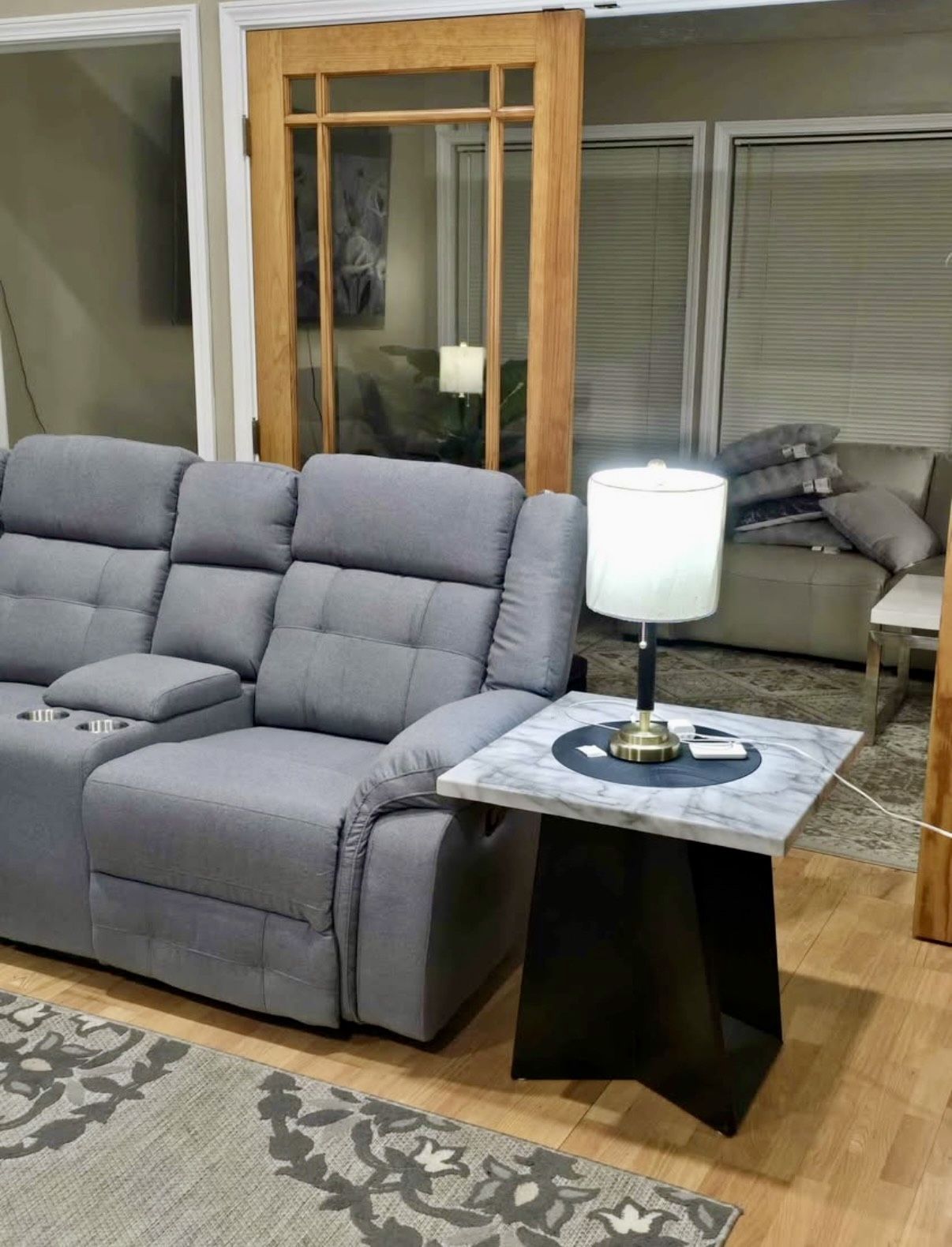 NEW GRAY RECLINER SECTIONAL 🔥 🚚