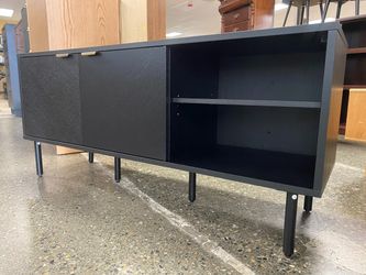 CROSLEY Brody Black Record Storage Sideboard