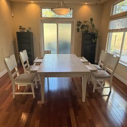 White Wood Dining Room Table