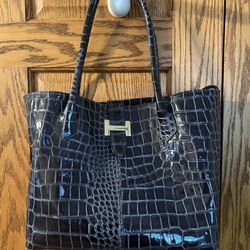 Courage B faux Snake Skin Blue Purse