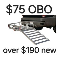 600 lb. Capacity Aluminum Mobility Wheelchair and Scooter Carrier with ramp
