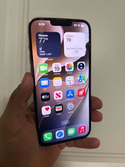 iPhone 13 Pro Max 256gb gold color cricket or AT&T only crack screen still works