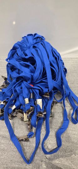 Blue Lanyards with Metal Clips – Bulk Lot