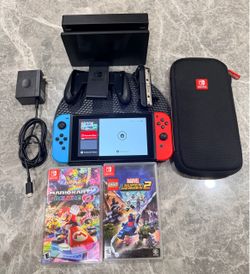 Nintendo switch with Mario kart