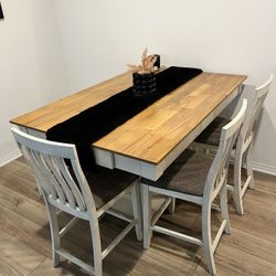6 Piece Counter Height Dining Set with Bench