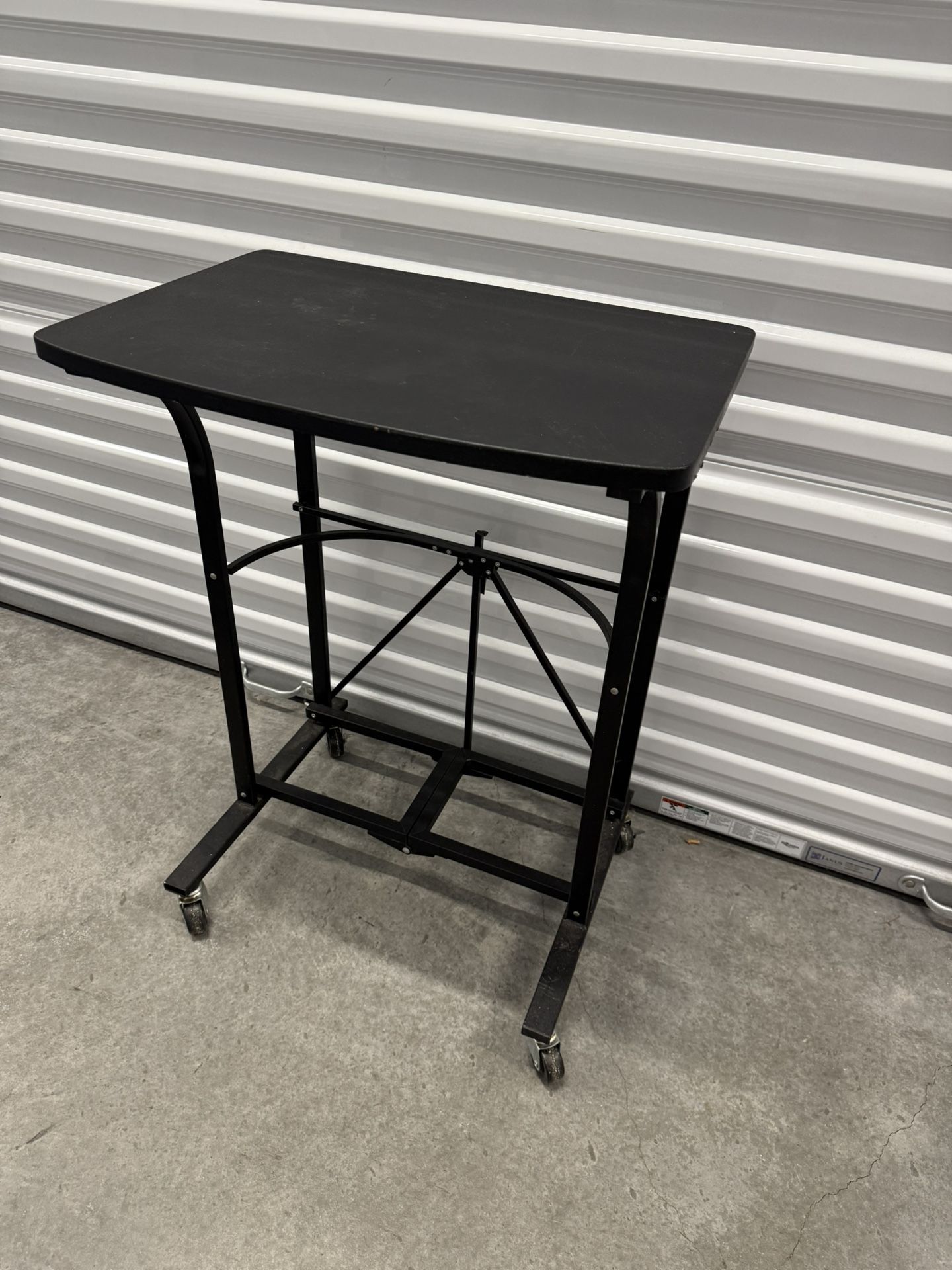Small Foldable Laptop Trolley, Portable Desk with Wheels