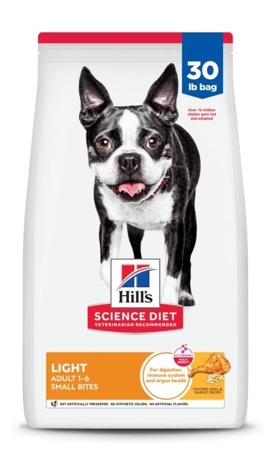 Hill's Science Diet Adult Light Small Bites with Chicken Meal & Barley Dog Food 30lbs