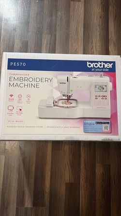 Brand New Brother PE570 Embroidery Machine with 135 Built-in Designs, Wireless Connectivity, and Artspira App Integration