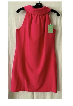 SAIL TO SABLE NWT Hot Pink High Neck Button Back Sleeveless Dress - Size M